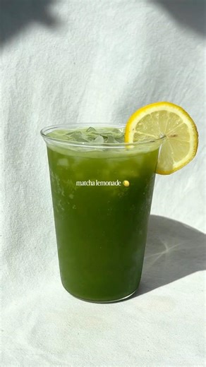 Matcha Lemonade 🍋🍵 #matcha #recipeoftheday