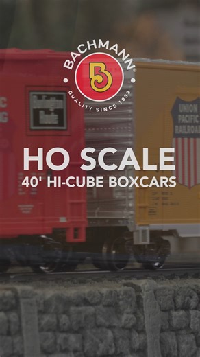 12K views · 313 reactions | Created in the 1960s, Hi-Cube Boxcars are iconic workhorses on railroads across the United States. Bachmann's HO Scale model features sliding doors and prototypical openings, and comes in four different paint schemes. #modeltrains #hoscale #trains #bachmann #modelrailroad | Bachmann Trains USA | Facebook