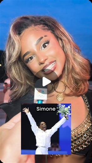 NBC Olympics & Paralympics on Instagram: "Tyla is hyped to see the greatest gymnast of all time: Simone Biles. 🐐 #ParisOlympics"