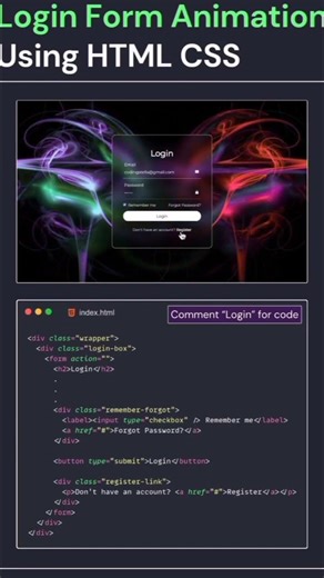 HTML Form in 30 Seconds 🔥 | Web Development Basics #Shorts #html #coding #webdevelopment