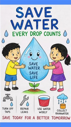 Save Water Save Earth Poster Environmental Day| Poster Nature Water Earth | Project Nature #water