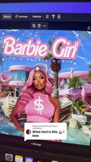 Replying to @Kristina McKay For those who wanted to know, download it at fontmeme.com #barbie #barbietheme #fonts #canva #barbiegirl