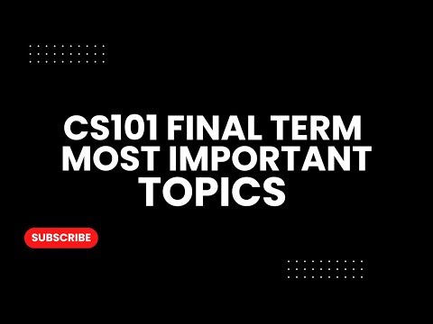 cs101 final term || most important mcqs