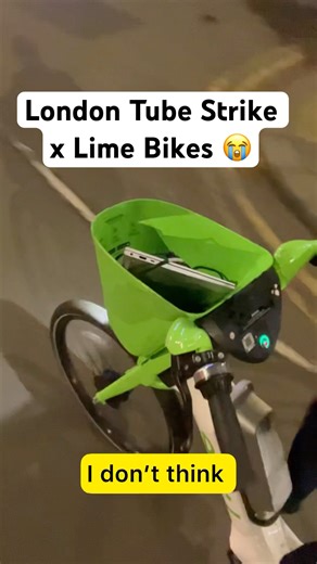When a Lime Bike is the only option in London #tube #strike #london #limebike