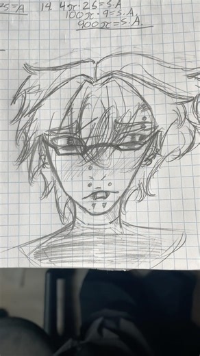 Don’t mind my math homework 💔 #art #shorts #originalcharacter