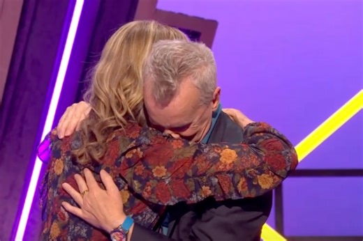 Comedian Frank Skinner breaks down in tears during surprise reunion minutes into TV appearance