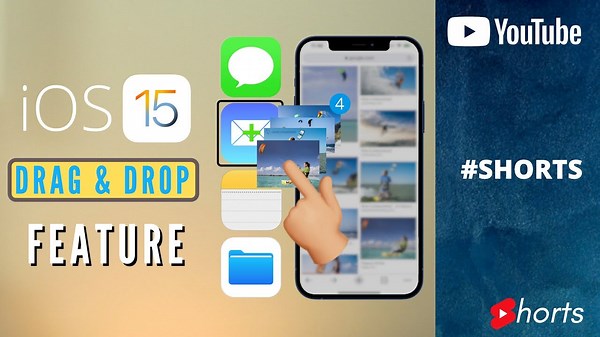 New iOS 15 Drag and Drop Awesome Feature #Shorts