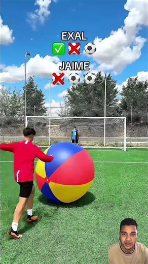 Goal shots with an extremely large ball 😅 #shorts #viralshorts
