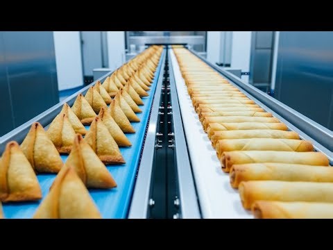 Inside a Frozen Samosa & Spring Roll Factory | Factory Made