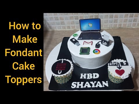 how to make IT, computer, laptop theme cake/ laptop birthday cake tutorial/ computer cake tutorial