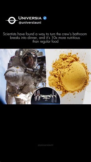 ᴜɴɪᴠᴇʀsɪᴀ on Instagram: "Testing has officially begun on the HOBI-WAN (yes, that’s a Star Wars pun) bioreactor aboard the International Space Station. Its mission? To turn the crew's waste into dinner. 🥣 THE RECIPE The machine produces a nutritious protein powder called Solein. Ingredients: Carbon Dioxide (from air) + Hydrogen + Astronaut Urine. The Process: Microbes eat the gas and waste, turning it into a rich protein source that looks like turmeric but tastes like wheat. 🔴 WHY