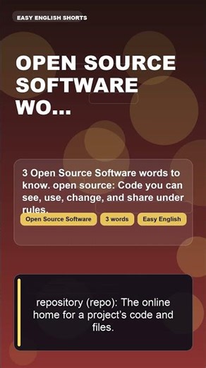 3 Open Source Software Words to Know | Easy English Shorts