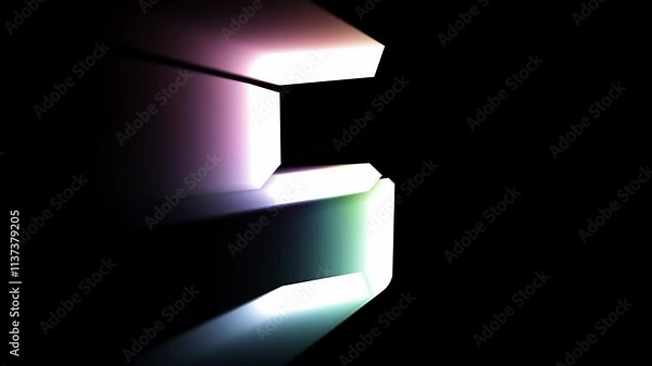 3D counting and countdown animation on 10 to 0 percent counting