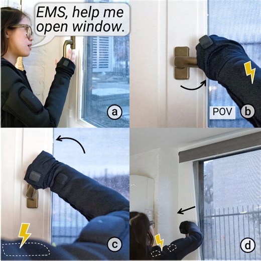 When AI meets muscle: Context-aware electrical stimulation guides humans through new movements