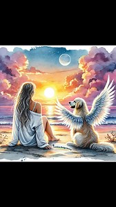 My dear human, please don’t cry—I am still with you. I may no longer be by your side, but I live in your heart, in every cherished memory, and in the love we shared. Whenever you feel alone, close your eyes and you’ll find me there, watching over you, tail wagging, purring softly, just as I always did. No distance, not even the Rainbow Bridge, can ever separate us. I will be with you forever. -------------- #rainbowbridge | #petslover | #pets | #photography | #art | #watercolor | #painting | #qu