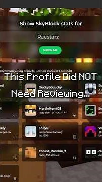 This Profile Did Not Need A Review. Heres Why | Hypixel Skyblock