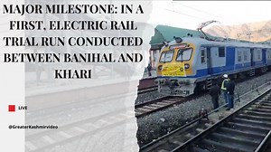 95K views · 2.6K reactions | Northern railway achieved another milestone on Udhampur- Srinagar- Baramulla Rail line (USBRL) project when the first electric rail trial run from Banihal Railway Station to Railway Station Khari in district Ramban was conducted for the first time on Tuesday. #greaterkashmir #GKWEBTV #Train #electric #Banihal | Greater Kashmir | Facebook