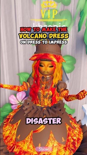 how to make the VOLCANO DRESS on DRESS TO IMPRESS #dresstoimpress #roblox #dti
