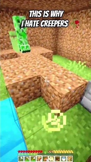 THIS IS WHY I HATE CREEPERS 🥀 #minecraft #shorts