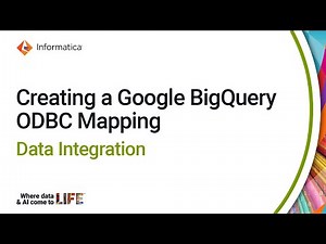 Creating a Google BigQuery ODBC Mapping in Data Integration