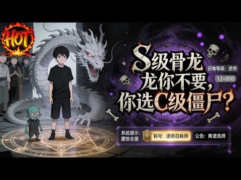 ✨【强推】《S级骨龙你不要，你选C级僵尸？》1--100集被恶魔入侵的世界中，人类需与亡灵契约求生。穿越而来的王宇在契约日放弃S级骨龙王等强者#穿越 #末世 #异能 ##动态漫画 漫野推文