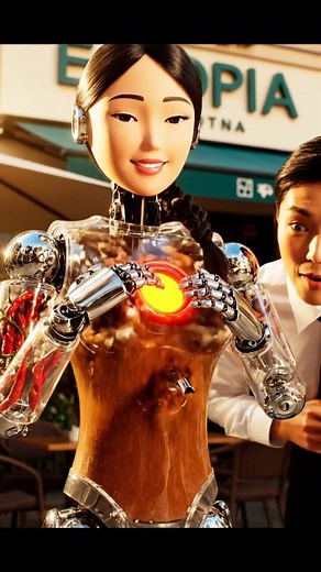 Robot Girl With Transparent Body Serves Fresh Chai! 🤖 You Won't Believe What's Inside Her!