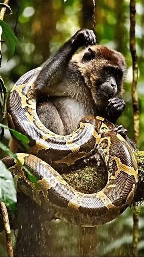 Monkey vs Python: The Ultimate Jungle Battle #monkey #documentary