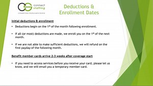 Deductions & Enrollment Dates