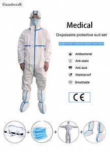 [Hot Item] Full Body Hazmat PPE Coverall Unisex Disposable Isolation Suits CE Medical Protective Clothing Type 4/5/6