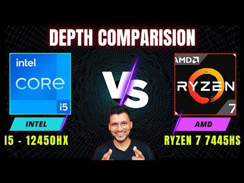 Intel Core i5 12th Gen Vs AMD Ryzen 7 7445HS - In Depth Comparison 🔥🔥 i5 12450HX vs Ryzen 7 7445HS