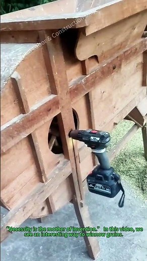 Drill-Powered Grain Winnowing: A Cool Hack