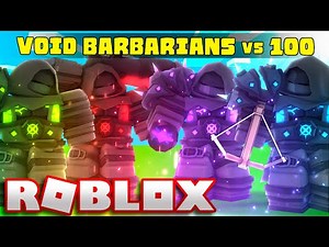 4 VOID BARBARIANS vs 100 PLAYERS... (Roblox Bedwars)