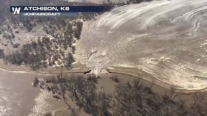 Astonishing views of extensive flooding after a levee breach near Atchison, Kansas. | WeatherNation