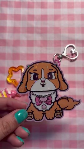Princess Puppy Sticker and Matching Keychain Bundle. - Etsy