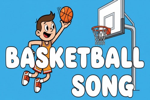 Basketball Song Lyrics Video for Elementary ELA and History