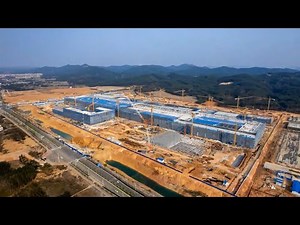 Time-lapse of factory building under construction in China's Liuzhou