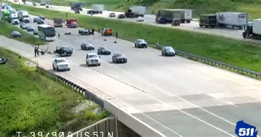 I-39/90 northbound back open at US 51 after crash