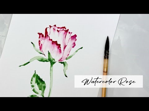 Watercolor Rose Tutorial - Step by Step Flower Painting