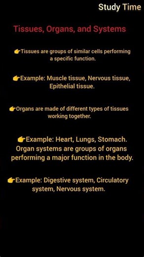 Tissues and Organ System