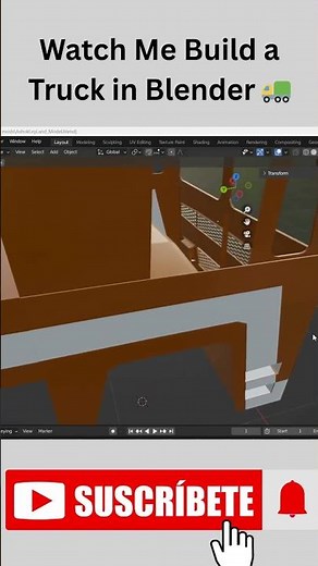 👉 From Cube to Truck in Blender ( Build in Process) #blender
