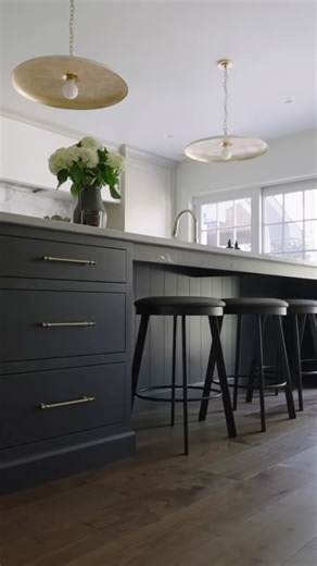 Stoffer Home Cabinetry on Instagram: "Grace and I absolutely love the kitchen in our 1926 Tudor project. We used Stoffer Home Cabinetry to create a space that perfectly fits the rhythm of everyday living for this family. The range alcove cabinetry includes some of our favorite interior features liked angled dividers for cutting boards, lids, and more, along with double rollout drawers for easy access. On the other side of the kitchen, you’ll find even more fun details from Stoffer Home Cabinetry