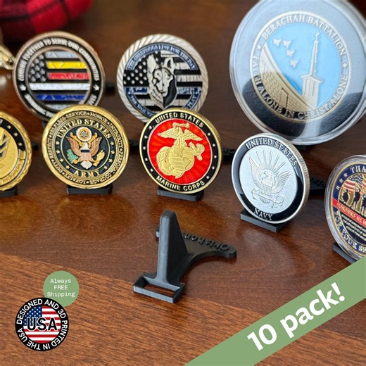 Challenge Coin Display Holders, 10ct. , for First Responders, Active Military, and Veterans - Etsy