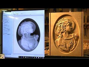 Vectric Aspire for beginners, in 17 languages, How to make a 3D relief from a picture