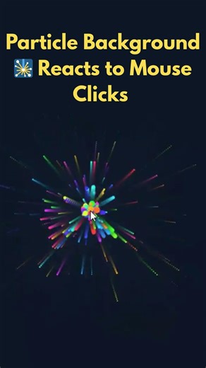 Interactive Particle Background ✨ HTML CSS JAVASCRIPT #javascript