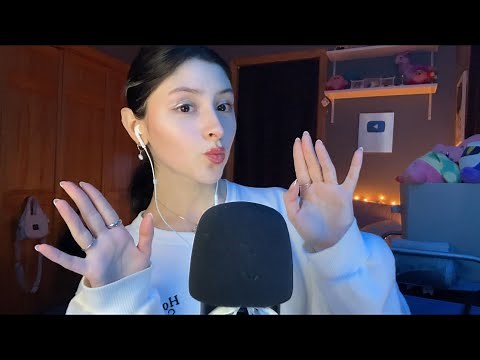 ASMR REPEATING MY INTRO 🤍 many whispers & random triggers :)