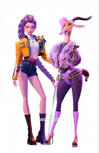 Rumi as Gazelle in zootopia 2 #disney #kpopdemonhunters #digitalart