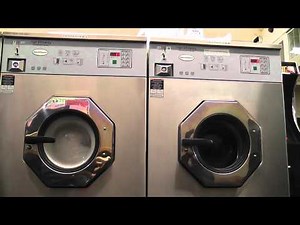 Washing machines spinning