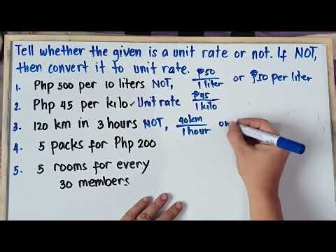 Tell Whether the given is a Unit Rate or NOT | Grade 7 | Matatag Curriculum |