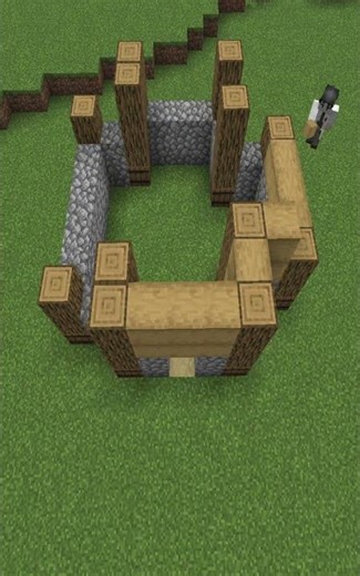 Easy to build Started House (Forest) #minecraft