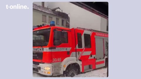 Heftiger Hagel sorgt für weiße Straßen in Reutlingen